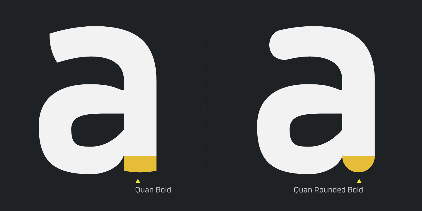 Пример шрифта Quan Rounded Italic